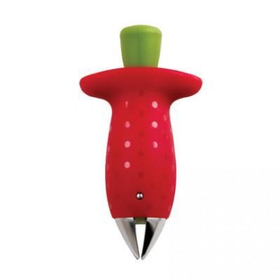 Chef'n StemGem Strawberry Huller - Easy & Fast Strawberry Stem Remover Tool for Fresh Fruit Prep - Perfect for Baking, Smoothies & Fruit Salads