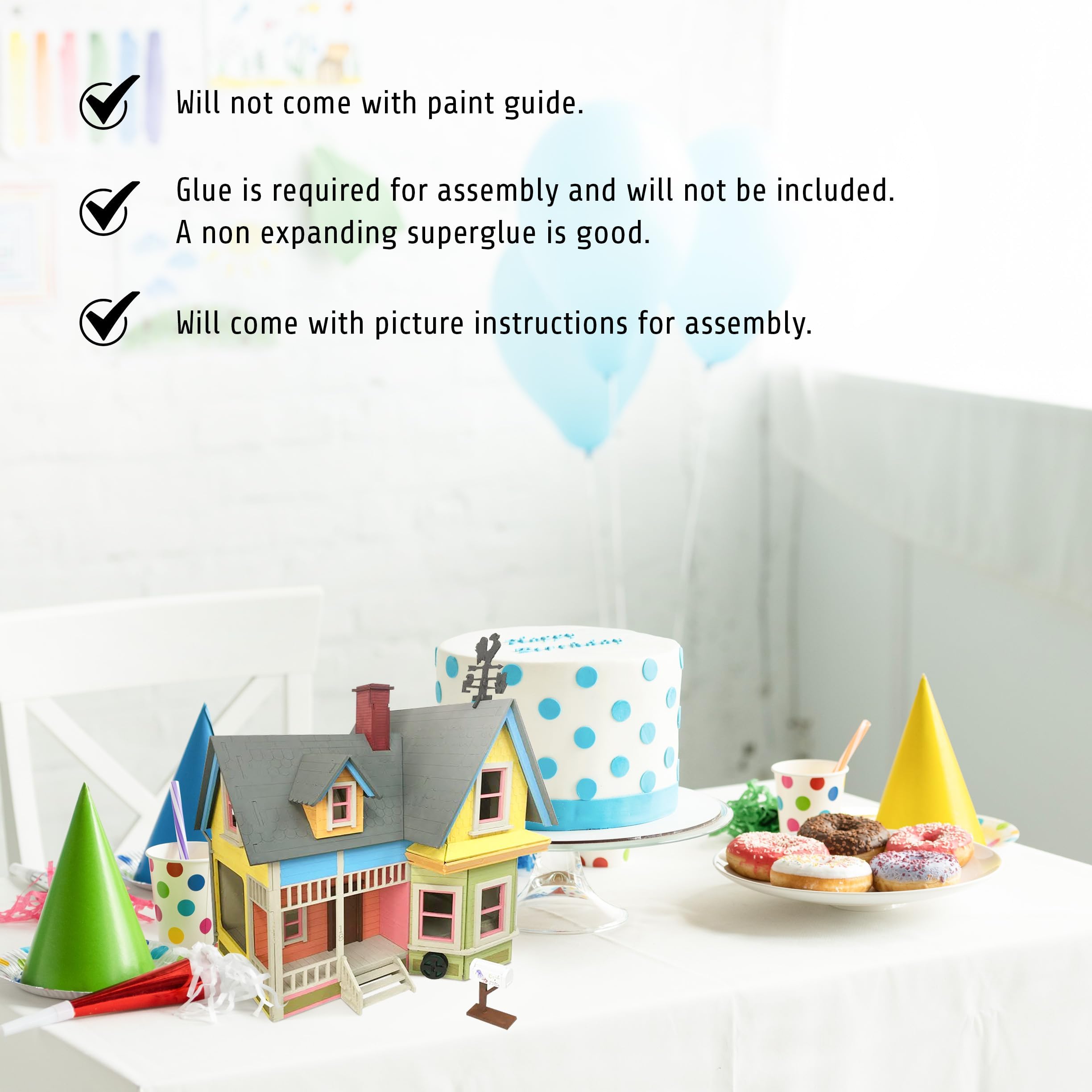 3D Wooden Puzzle Dollhouse Kit - DIY Tiny House Model from Up Movie - Easy-to-Assemble 1/8