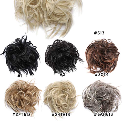 Messy Bun Scrunchie for Women - Stretchable Hair Tie for Tousled Updo & Ponytail - Perfect for Workouts, Yoga, and Everyday Styling