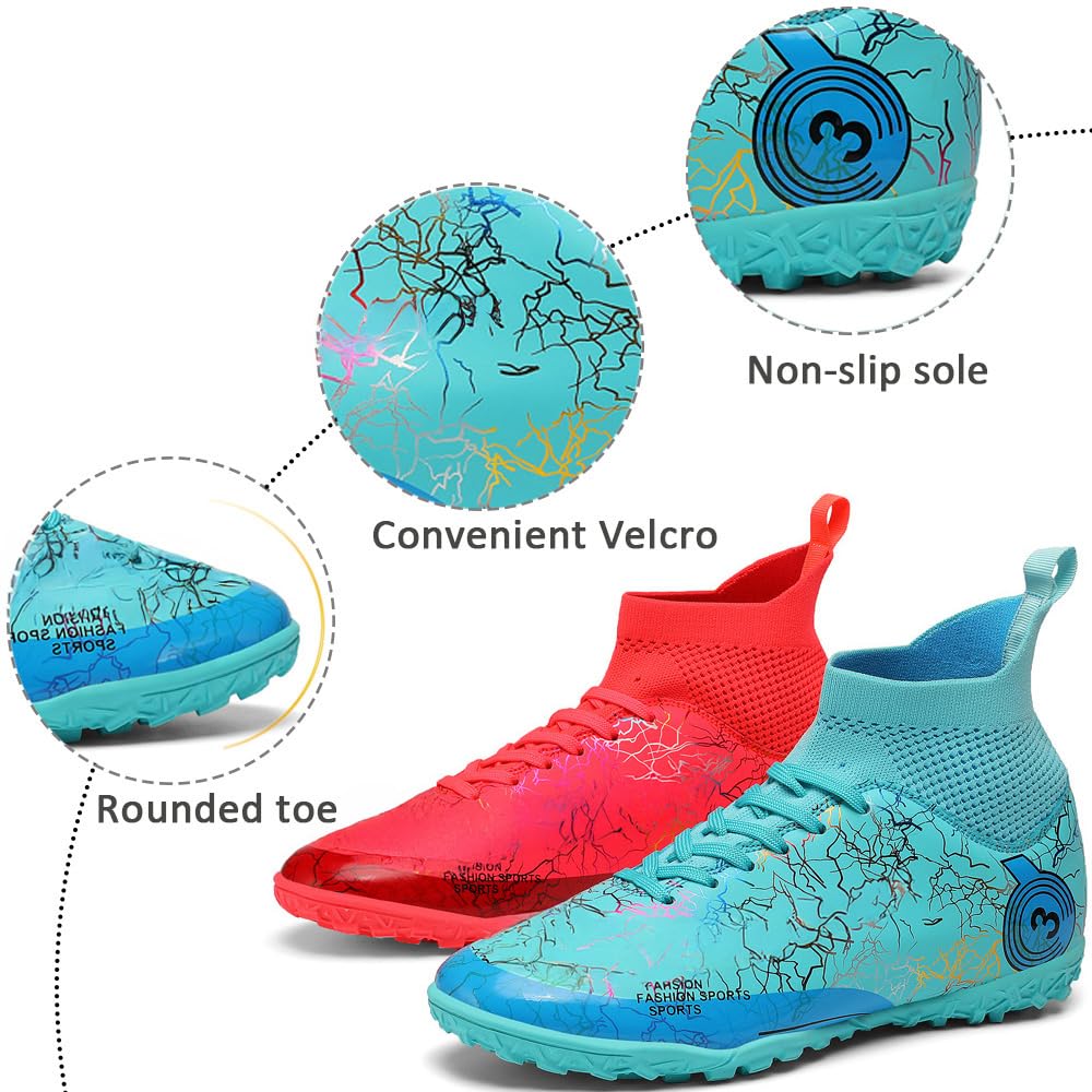 Youth Soccer Shoes for Boys & Girls - Firm Ground & Turf Cleats for Outdoor Play