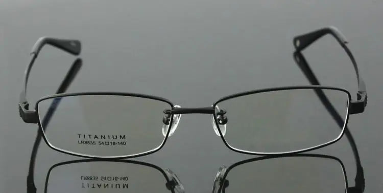 Brightzone Unisex Full Rim Square Titanium Eyeglasses Frame - Lightweight & Durable 71400 for Men & Women | Perfect for Reading, Working & Daily Wear