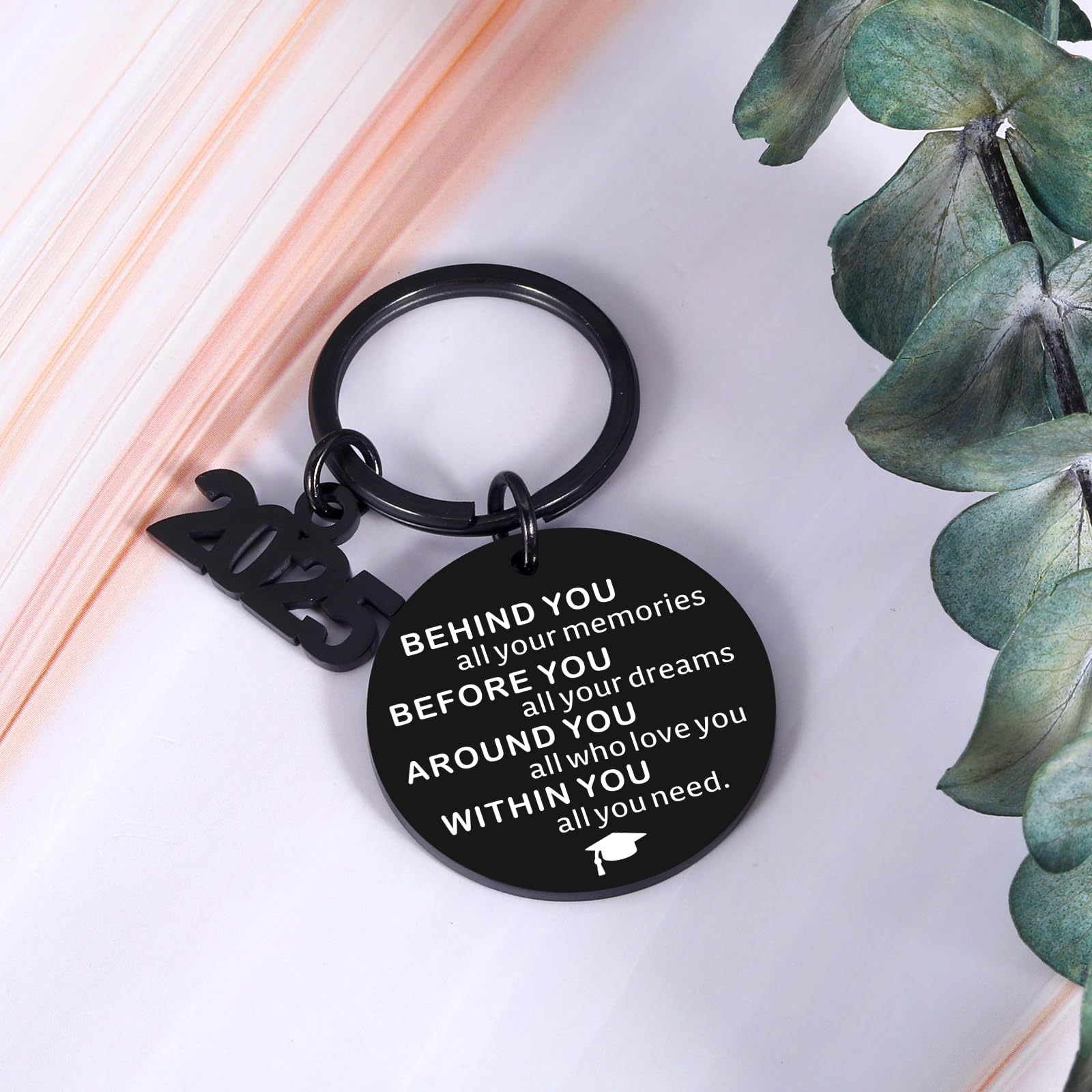 2025 Graduation Keychain - Inspirational Gift for College & High School Grads (Men, Women, Nurses, Masters Students) - Perfect for Son, Daughter, Boy or Girl - Ideal for Senior Parties & Graduation Celebrations