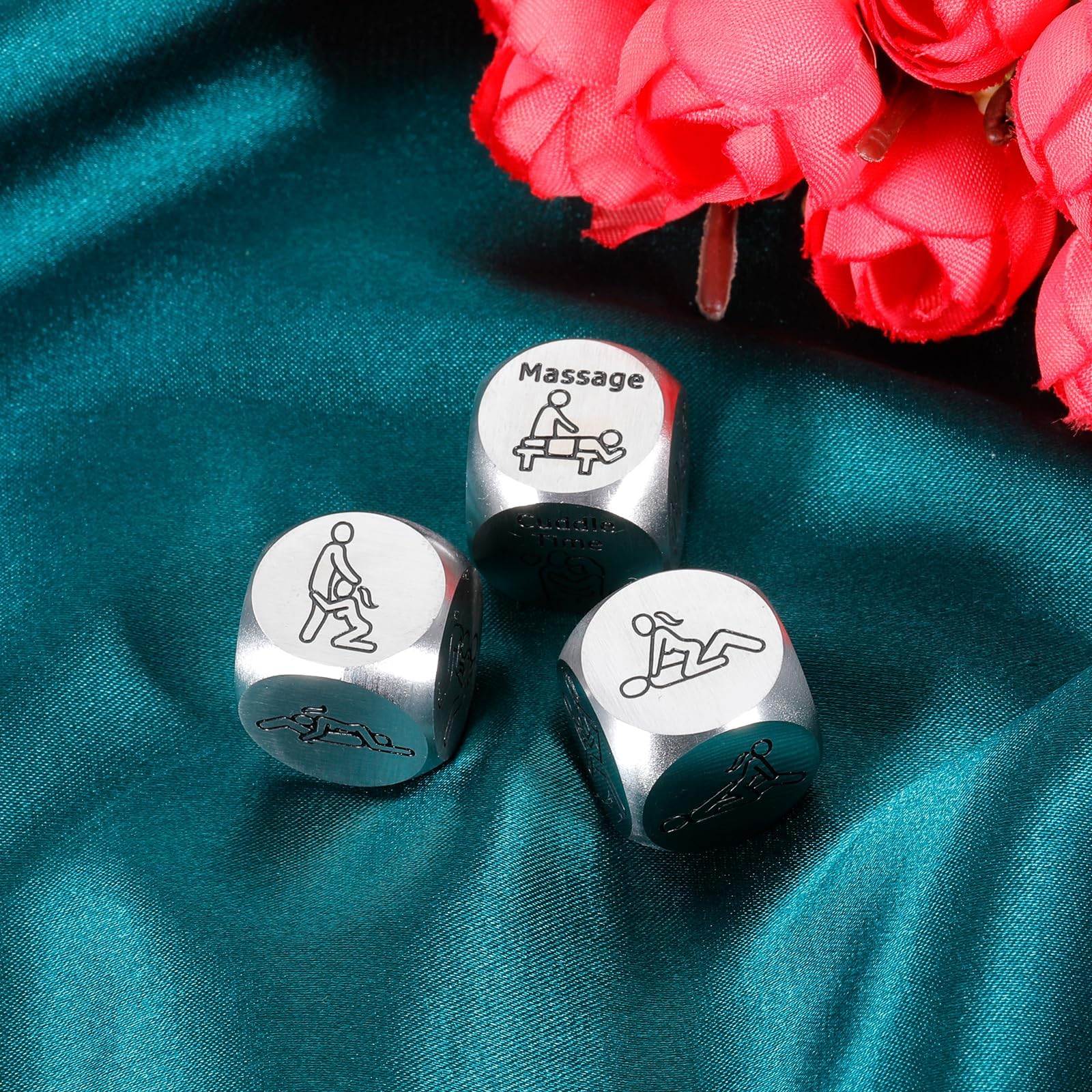 Sex Dice for Couples - Adult Intimacy Dice Game Set for Romantic Date Nights, Boyfriend & Girlfriend Gifts, Anniversary & Birthday Present for Husband Wife - Perfect for Valentine's Day, Stocking Stuffers & Spicing Up Your Love Life
