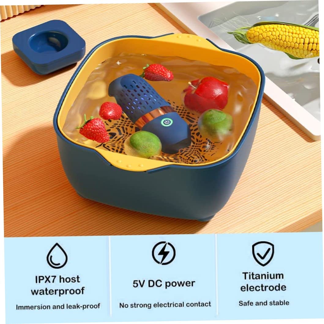 3000mAh USB Rechargeable Fruit and Vegetable Cleaner - Portable Fruit Washer with Banana Shape Design for Kitchen, Travel & Camping Use