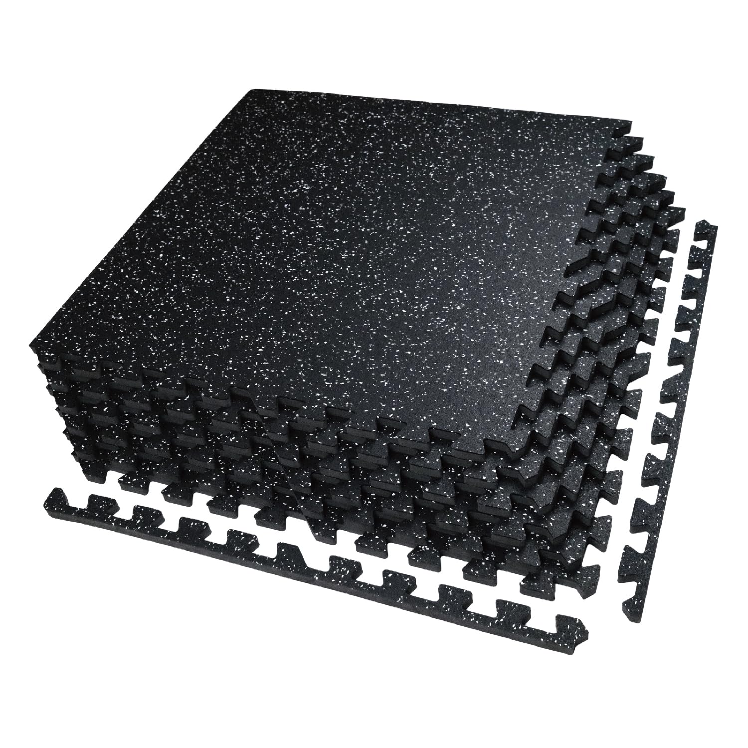 **0.56in Thick 24 Sq Ft Interlocking Exercise Mats - High-Density EVA Foam & Upgraded Rubber Top - 6 Tiles for Home Gym, Weight Training, Yoga, and Fitness - 24 x 24in Puzzle Gym Flooring for Heavy-Duty Workouts & Cardio**