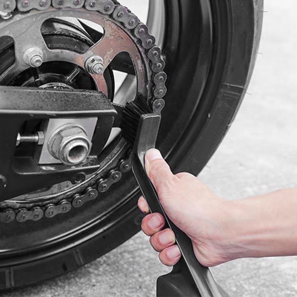 MiOYOOW Motorcycle Chain Brush - Portable Bike Chain Cleaner Tool for Motorcycle & Bicycle Maintenance | Easy Non-Disassembly Cleaning for Dirt, Grease & Grime | Perfect for Road Bikes, Mountain Bikes & Dirt Bikes