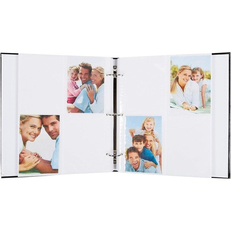 4-Pack Black Traditional Photo Albums - Holds 440 4x6 Pictures | Perfect for Family Memories, Wedding Photos & Travel Scrapbooking