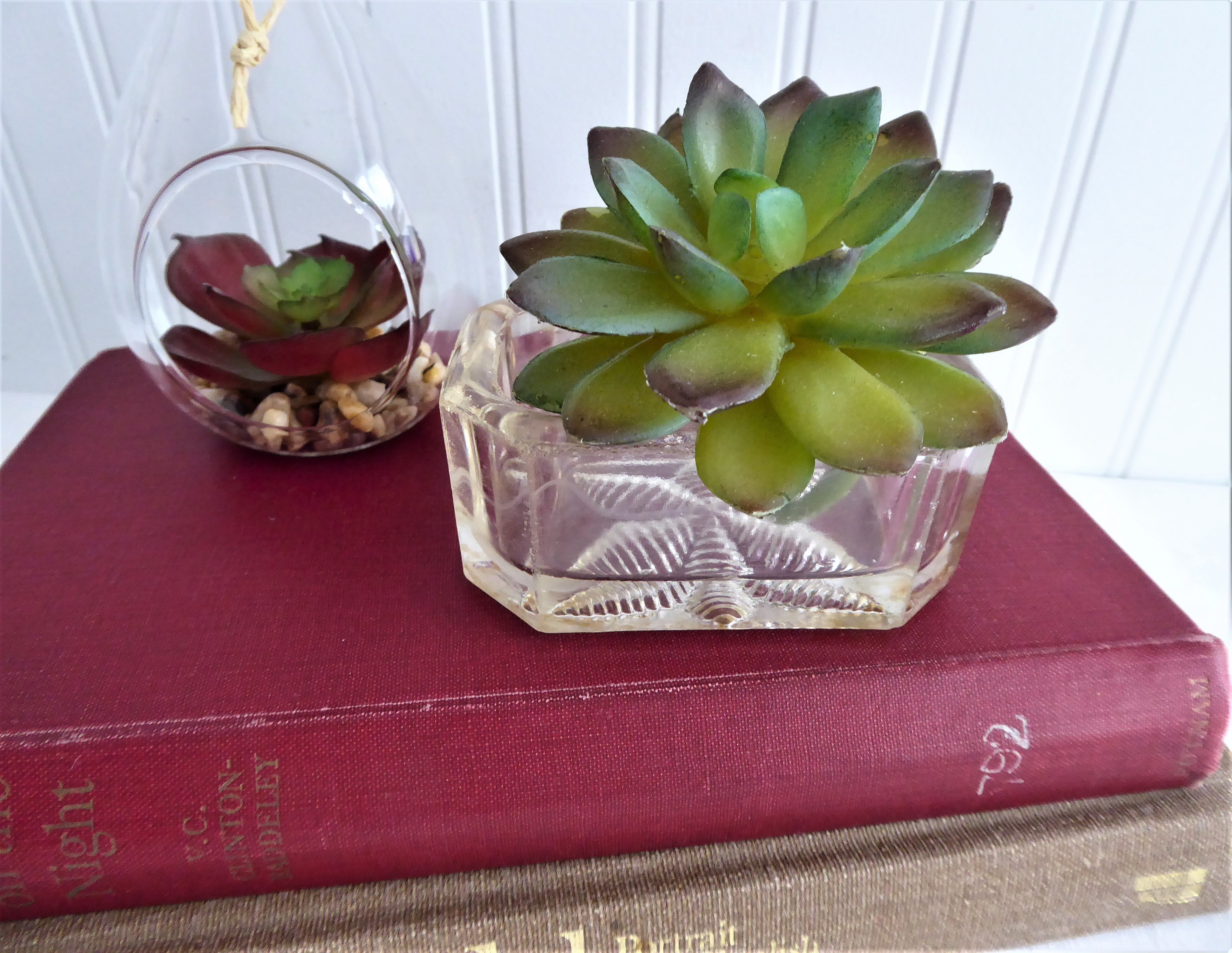 Antique Victorian Cut Crystal Open Salt Dish with Leaf Bottom - Large Master Size, Faceted Design Circa 1880s - Perfect for Table Setting, Collectible Display & Home Decor