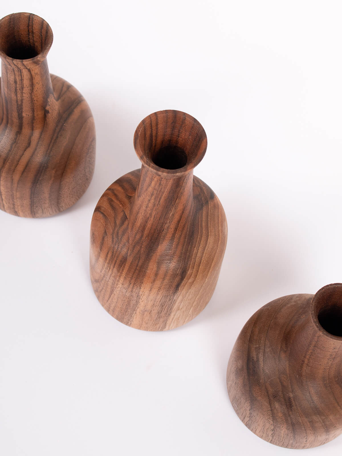 Handcrafted Walnut Wood Mini Vase - Stevie Style | Small Decorative Vase for Home, Office & Wedding Centerpieces | Perfect for Flowers, Succulents & Table Decor