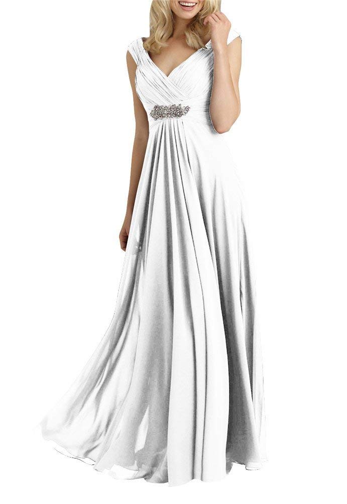 Elegant Mother of The Bride Dresses - Long Formal Evening Gowns with V-Neck for Weddings & Special Occasions | Perfect for Bridesmaids, Receptions & Black Tie Events