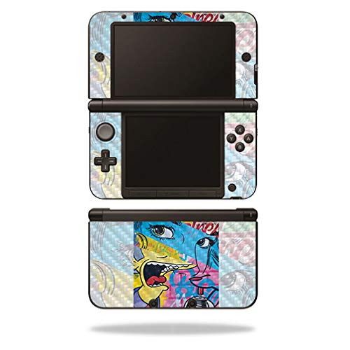 Premium Carbon Fiber Skin for Nintendo 3DS XL (2012-2014 Model) - Blue Eyes Design | Protective & Durable Textured Cover | Easy to Apply & Remove | Made in USA | Perfect for Gaming Protection & Style Customization