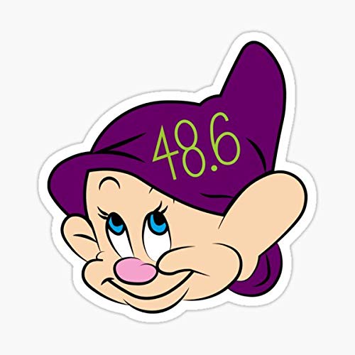 Dopey 48.6 Inch Premium Vinyl Sticker - Waterproof Decal for Cars, Trucks, Laptops, Walls & Windows - Perfect for Vehicle Customization, Room Decor & Personalizing Devices