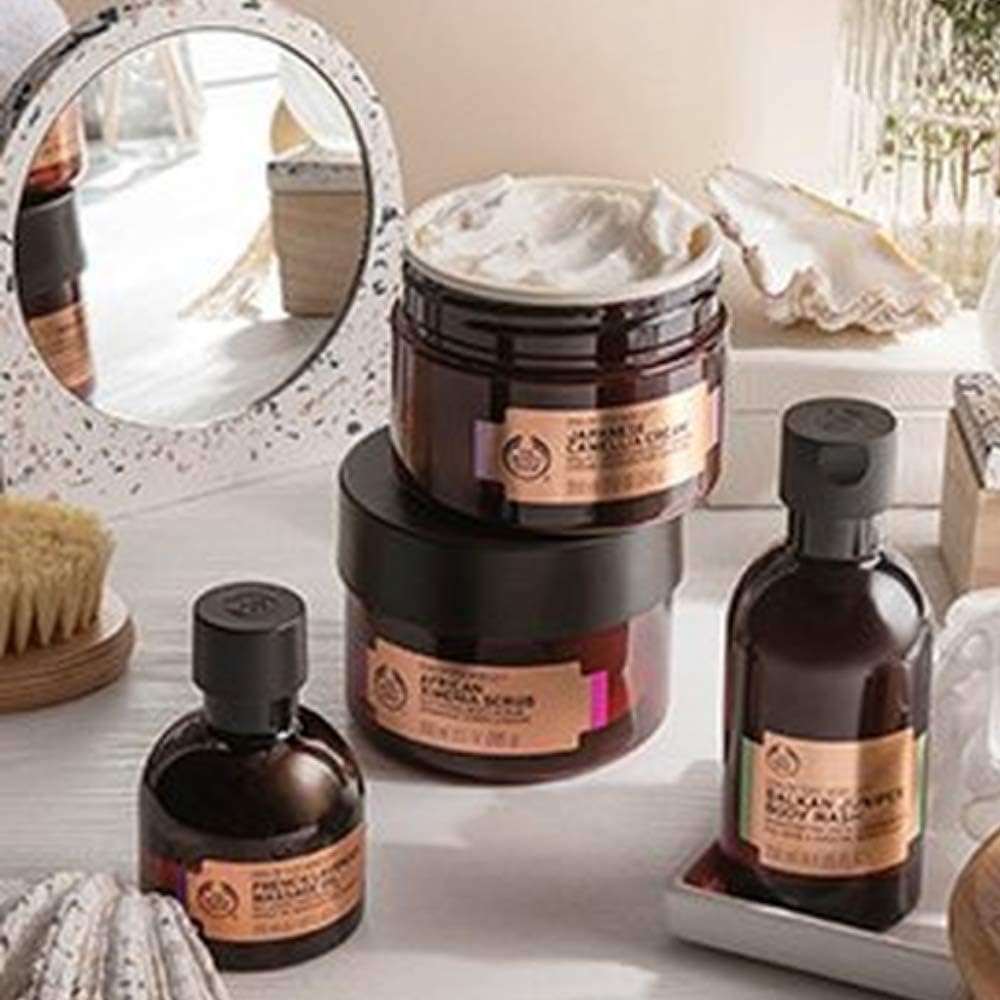 The Body Shop African Ximenia Body Scrub 350ml - Exfoliating & Moisturizing for Smooth Skin | Perfect for Dry Skin Care & Spa Day at Home