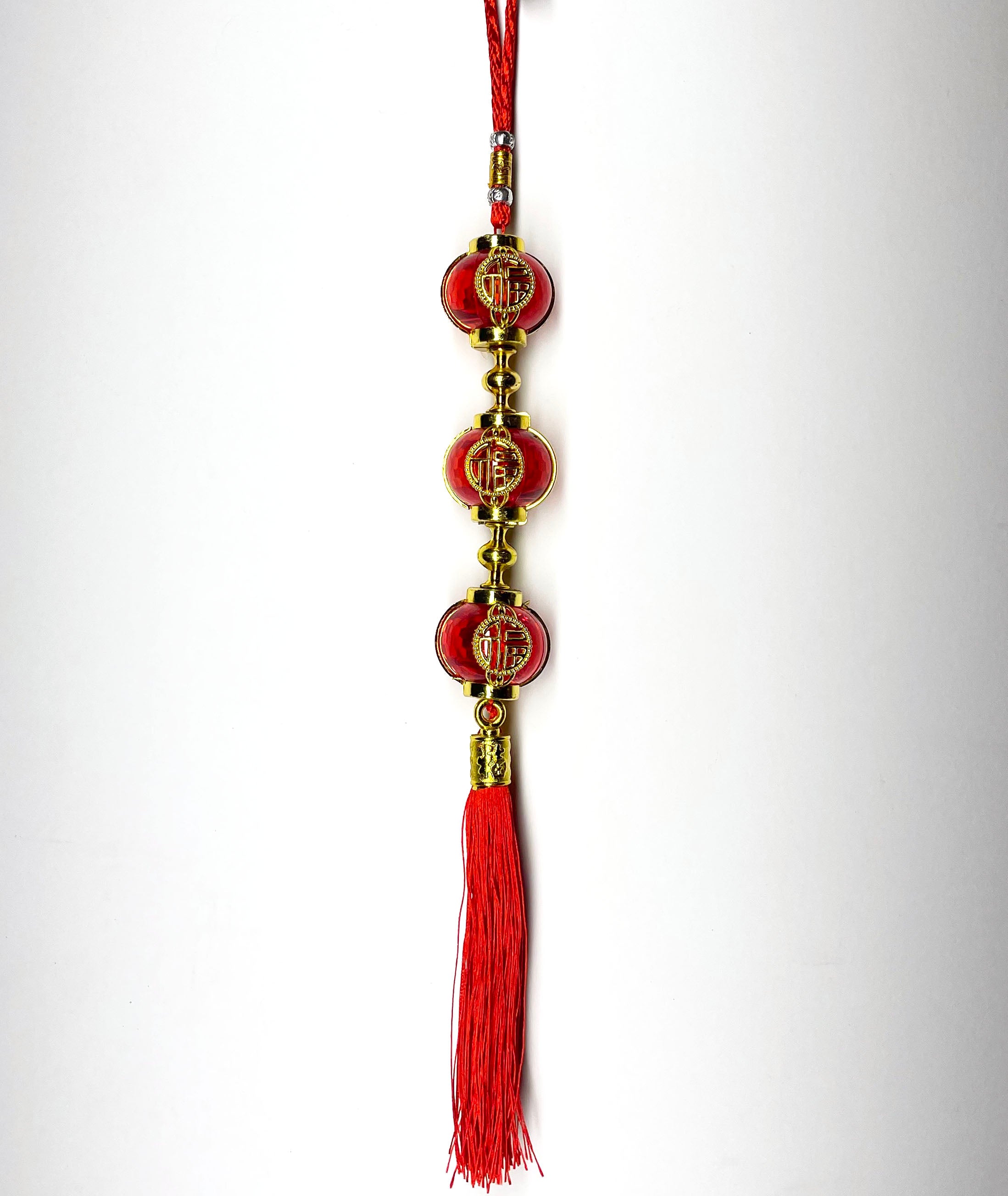 3D Chinese New Year Triple Lanterns with Tassels - Festive Home Decor for Holiday Parties & Asian Celebrations