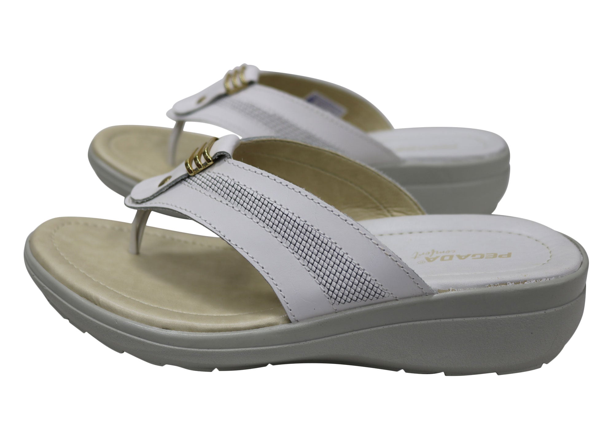 Pegada Ema Women's Comfortable Leather Thong Sandals - Handmade in Brazil - Perfect for Beach, Vacation & Summer Outfits