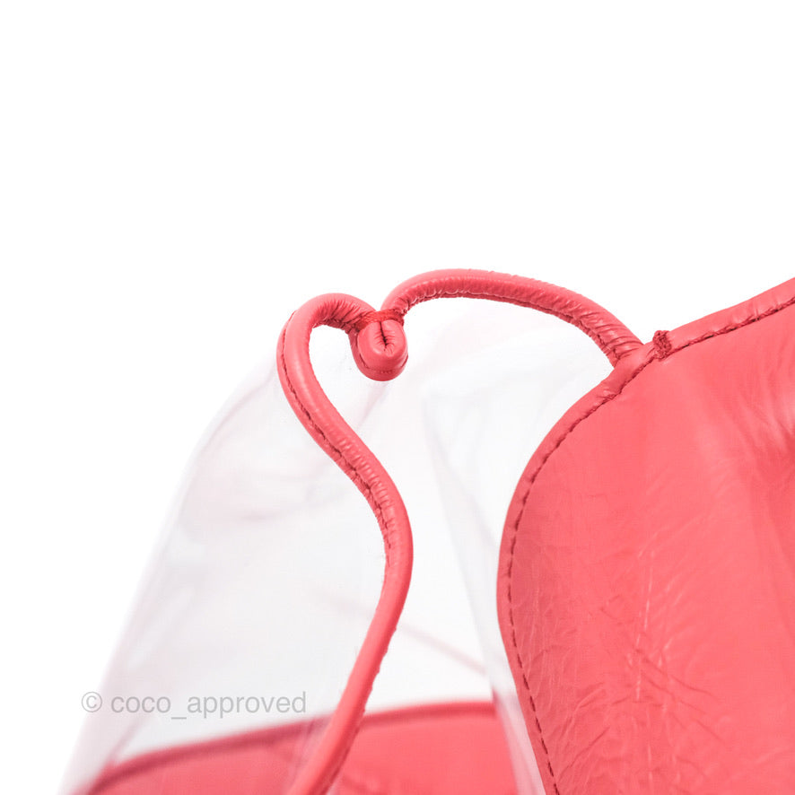 Chanel Aquarium PVC Coral Pink Crumpled Calfskin Silver Hardware Handbag - Luxury Designer Crossbody Bag for Women, Perfect for Evening Parties & Date Nights