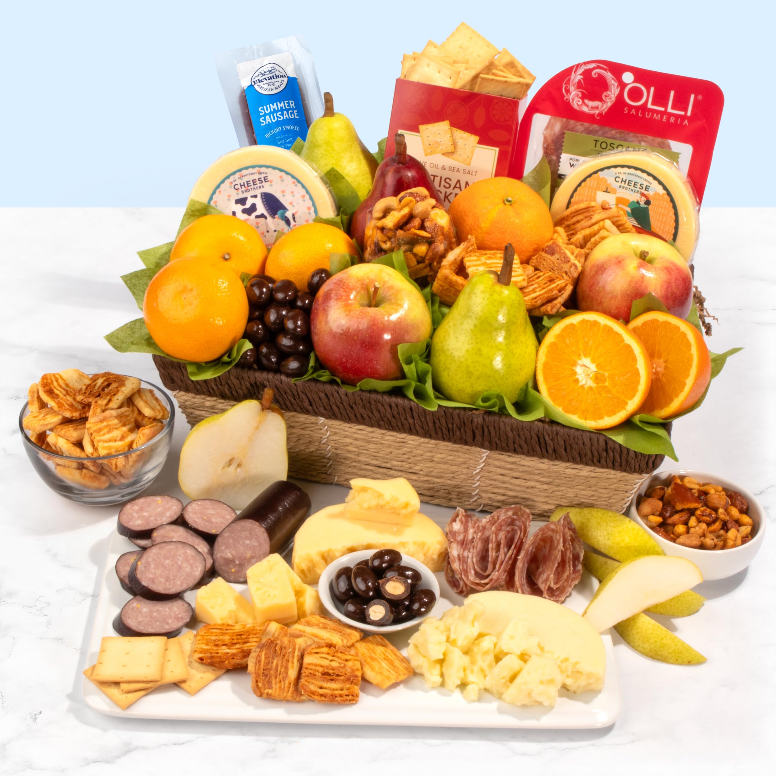Premium Gourmet Fruit & Snack Gift Basket - Perfect Mother's Day Present for Her | Elegant Gift Box for Birthdays, Anniversaries & Special Occasions