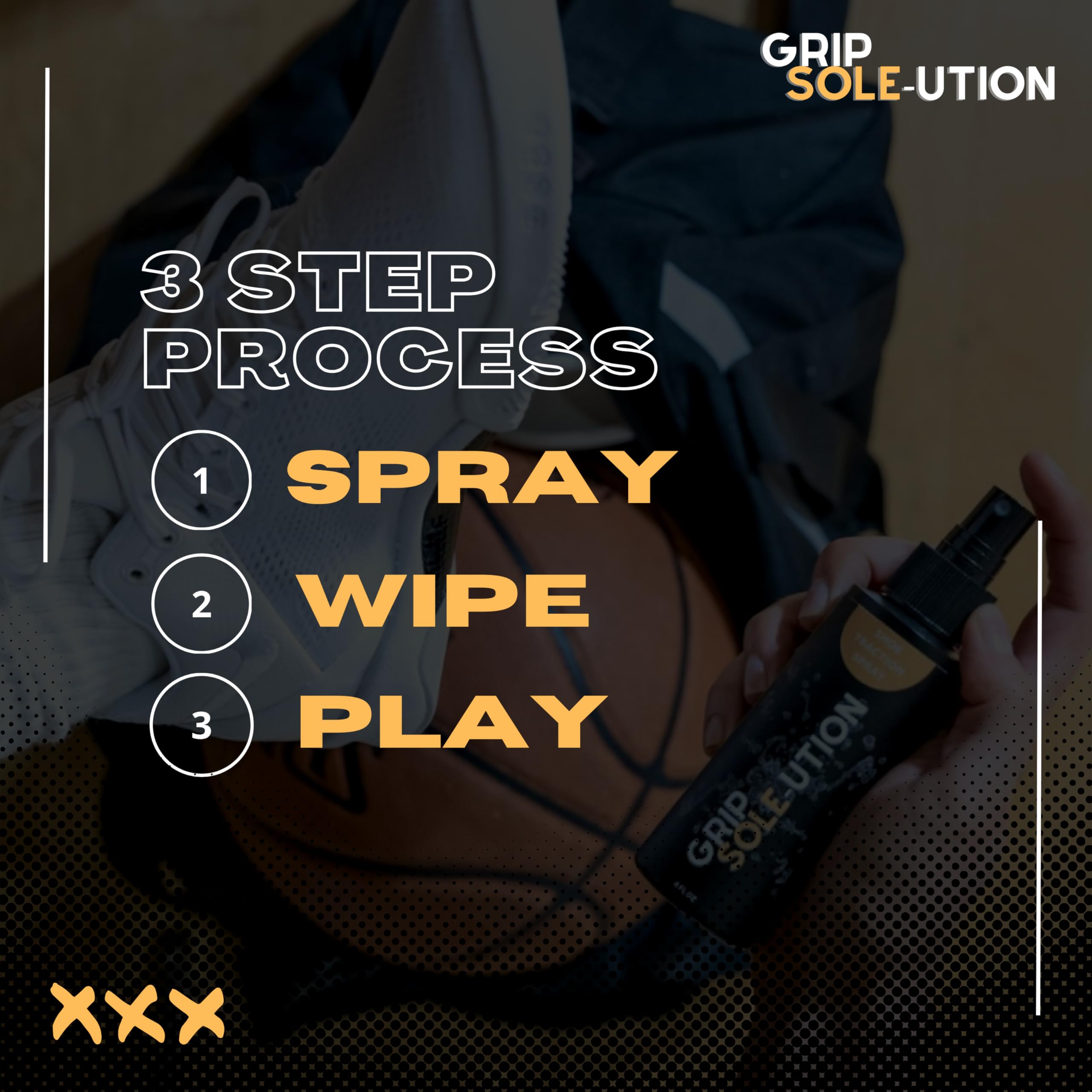 Basketball Shoe Sole Grip Spray 4 oz - Enhance Traction, Protect & Clean Rubber, Boost Performance, Black - Ideal for Indoor & Outdoor Courts
