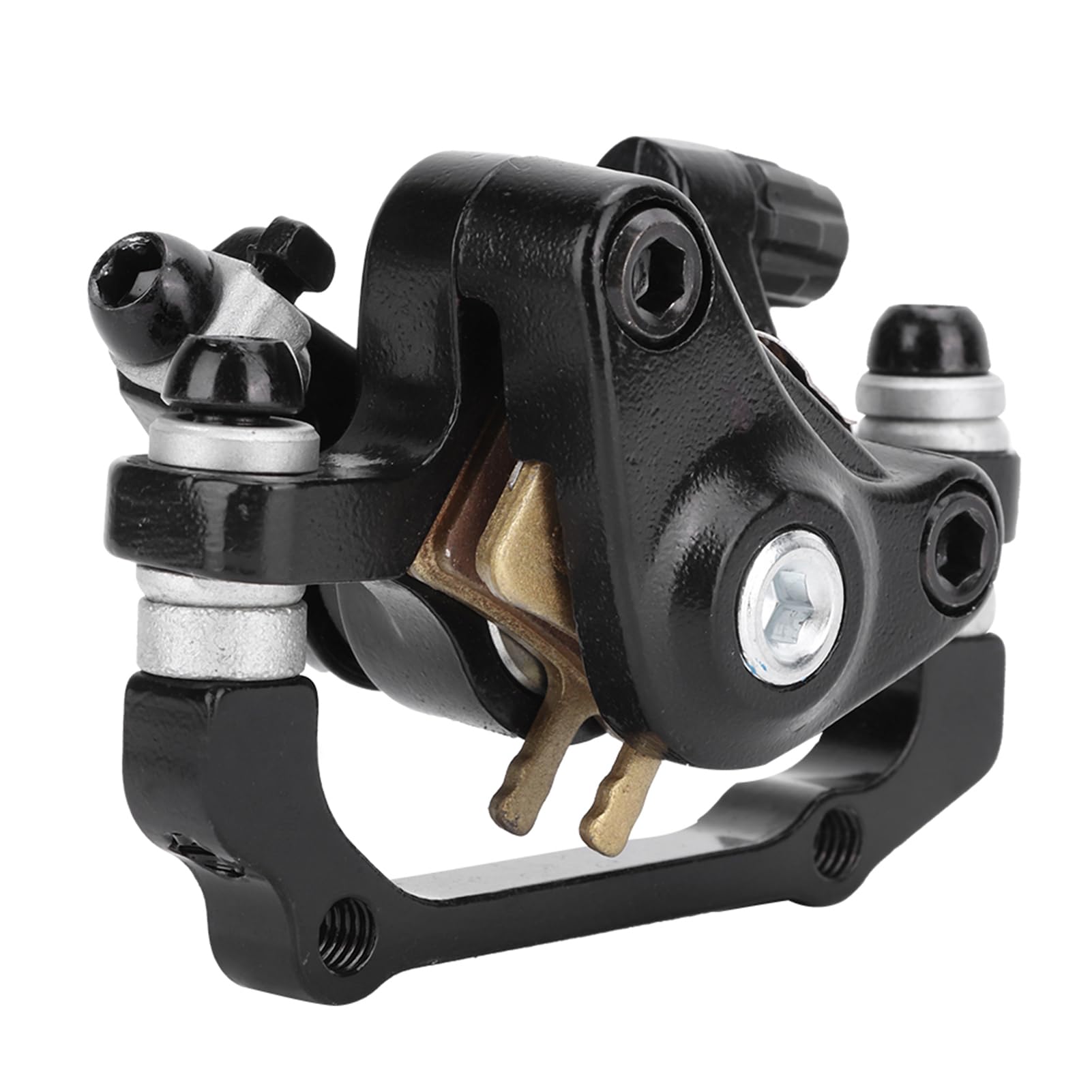 Premium Universal Black Aluminum Disc Brake Calipers for Electric Bikes - Front & Rear Mechanical Brake Set with Mounting Screws - Perfect for E-Bike Upgrades, Mountain Bikes & Commuter Cycling Accessories