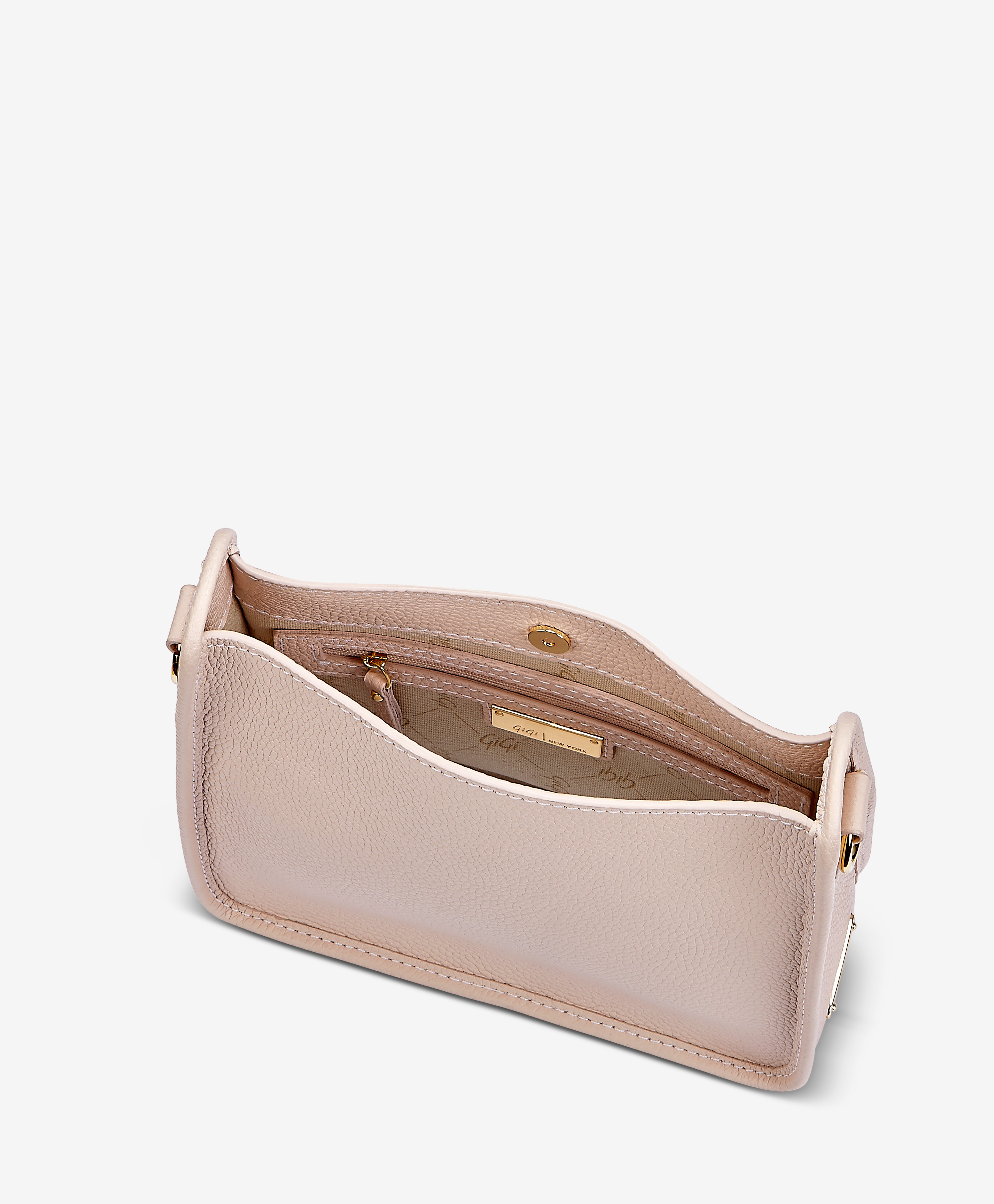 Elle Women's Crossbody Bag - Nude Pebble Grain Leather Purse for Everyday Use, Work, Travel & Shopping