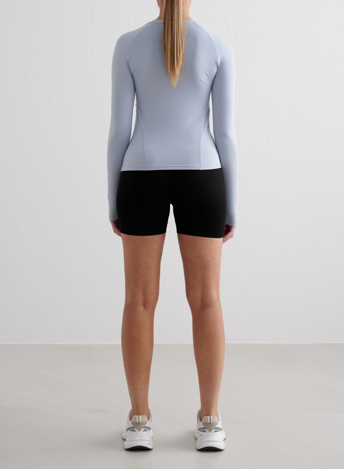 Soft Cloudy Blue Basic Long Sleeve T-Shirt for Women - Comfortable Casual Wear for Everyday Outfits & Layering