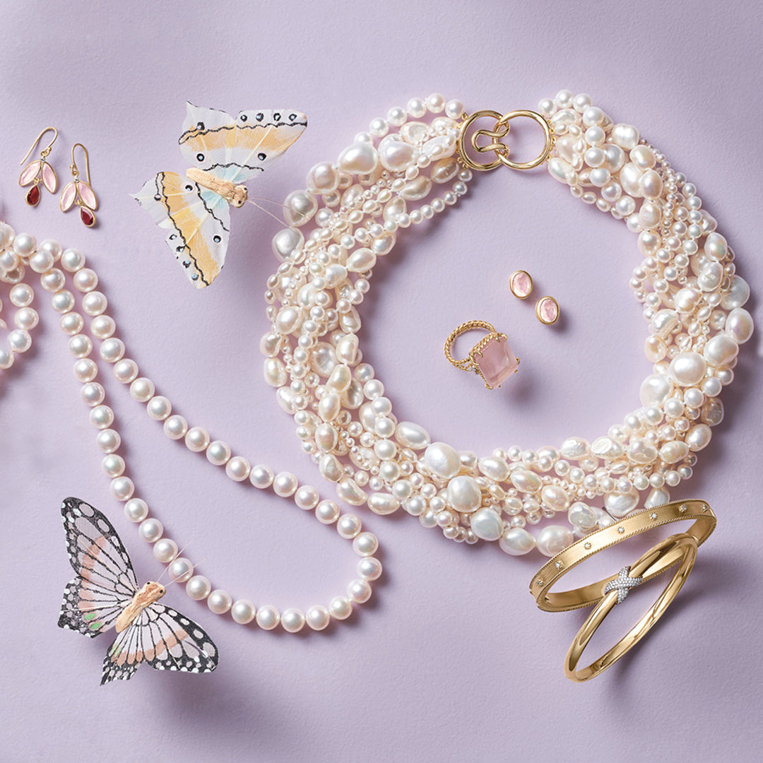 Elegant Eight Strand Baroque Pearl Necklace – Vintage Style Jewelry for Women, Perfect for Weddings, Parties & Special Occasions