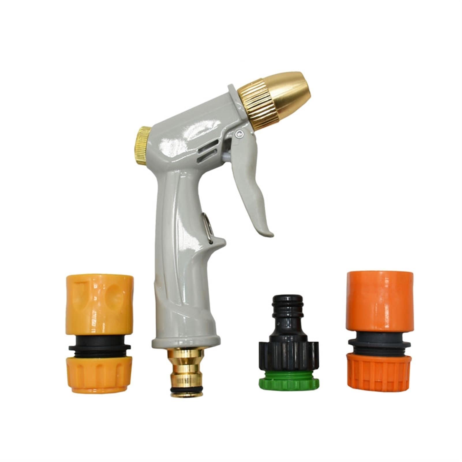 Xiaohu Adjustable High Pressure Garden Hose Nozzle Spray Gun Kit - Heavy Duty Water Sprayer for Gardening, Yard Watering, Car Washing & Household Cleaning (1I2 Hose Color) | Perfect for Lawns, Patios, Driveways & Outdoor Cleaning
