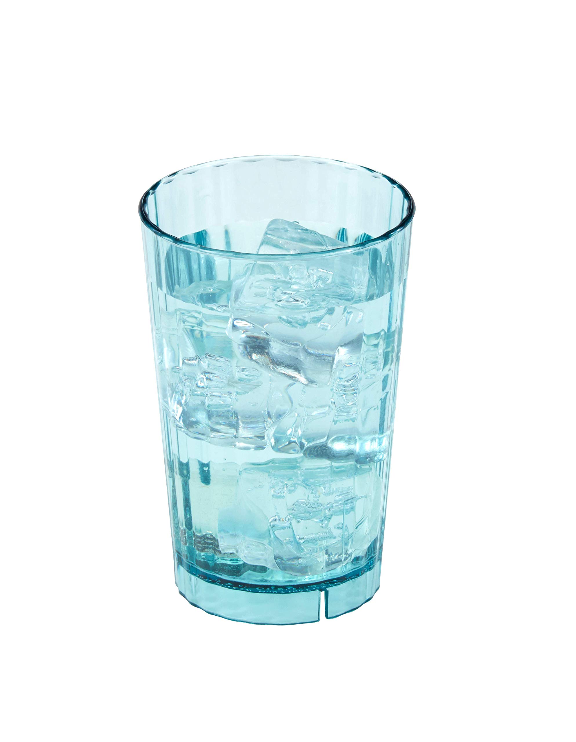 Cambro HT14CW196 14 oz. Huntington Tumbler - Azure Blue (Case of 36) | Durable Plastic Drinkware for Restaurants, Cafes & Catering Services