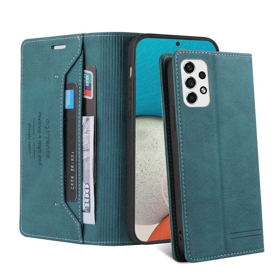 Premium Anti-Theft Leather Wallet Case for Samsung Galaxy A14 - RFID Blocking & Secure Card Slots - Perfect for Travel, Work & Everyday Use