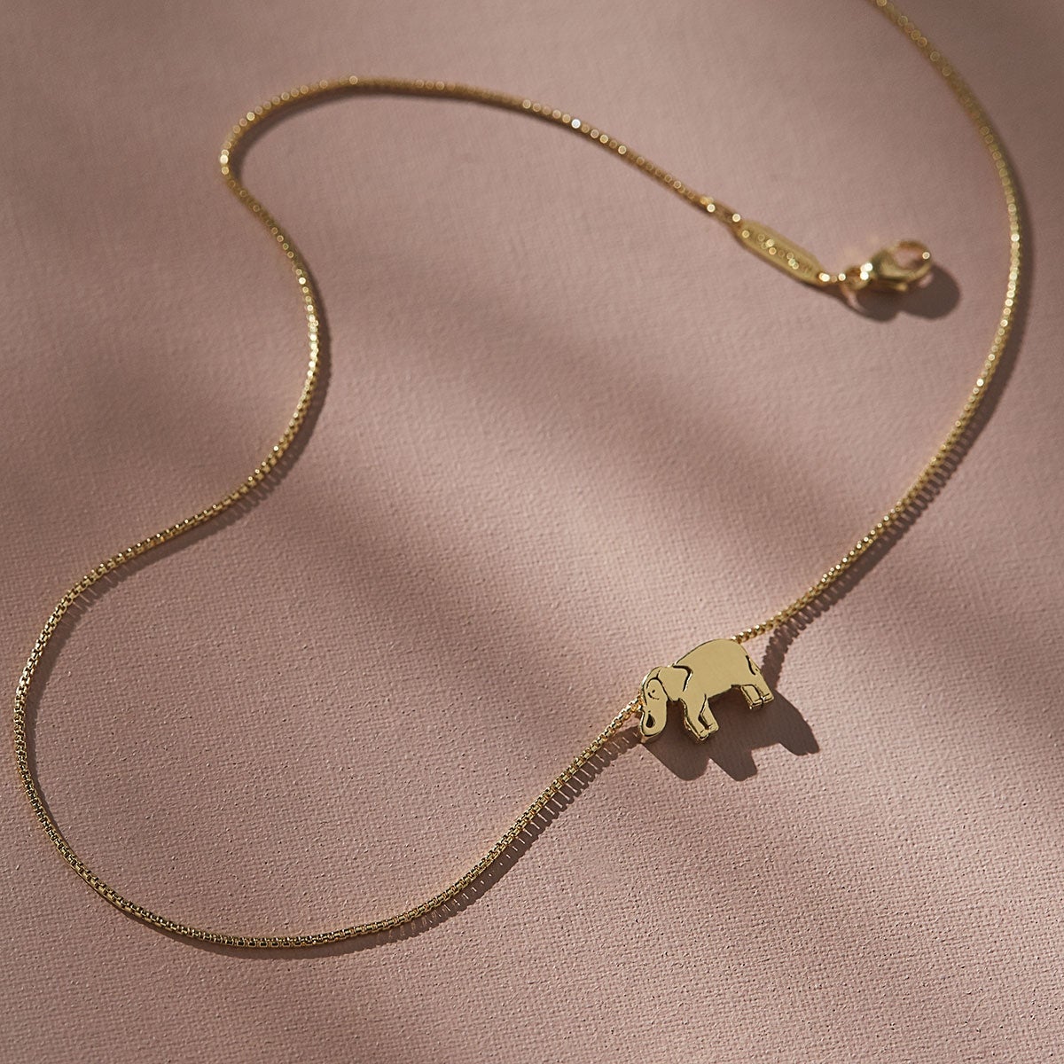 Elephant Necklace for Women - Sterling Silver Elephant Pendant with 18