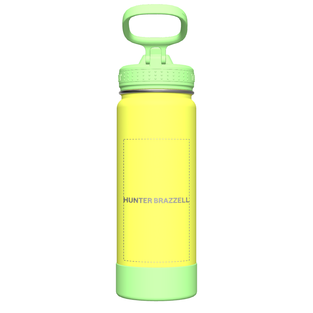Glow in The Dark Water Bottle with Straw Lid for Active Kids - Customized Name - Perfect for School, Sports, and Outdoor Adventures