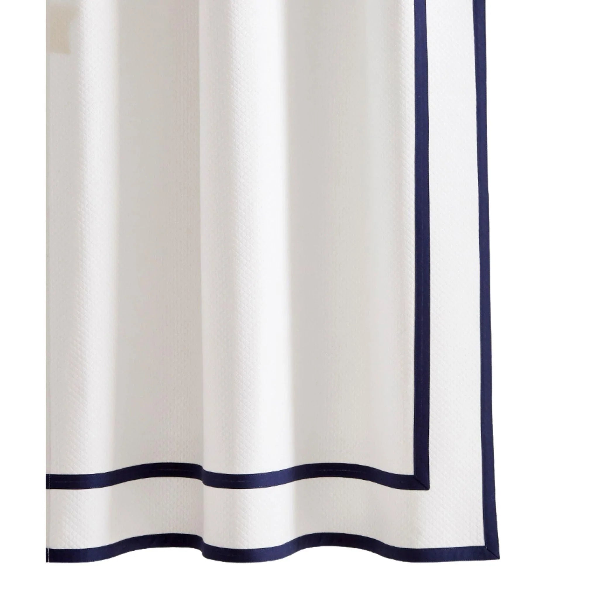 Carlisle Inset Shower Curtain - Waterproof Fabric Bathroom Decor with Rust-Resistant Grommets - Perfect for Modern Bathrooms & Spa-Like Showers