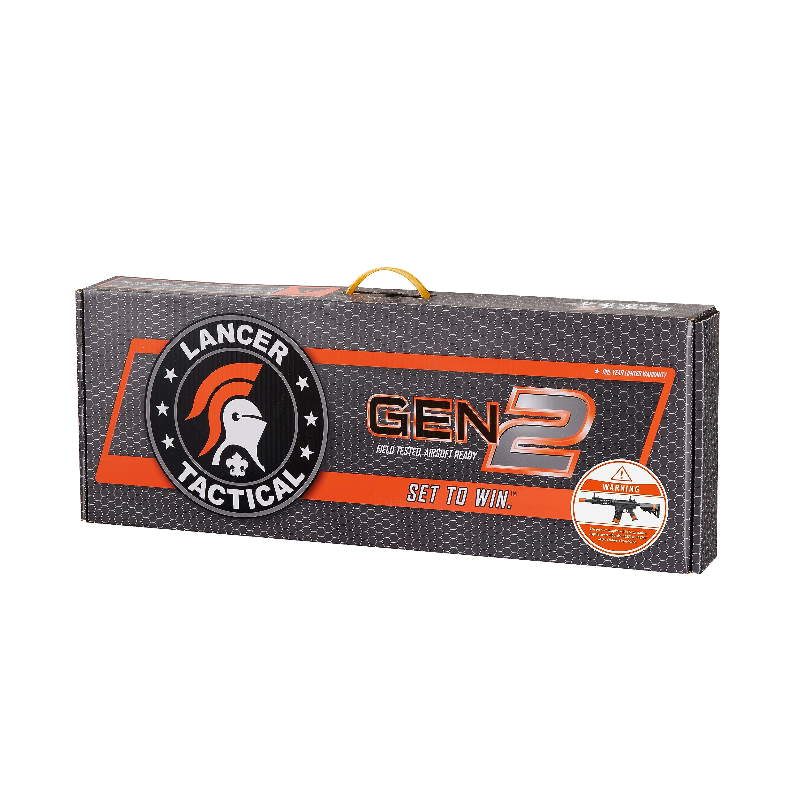California Compliant Lancer Tactical Gen 2 M4 AEG Airsoft Rifle - Electric Full/Semi-Auto Polymer Body with 0.20g BBs, Battery & Charger - Perfect for Tactical Training, MilSim Games & Backyard Target Practice