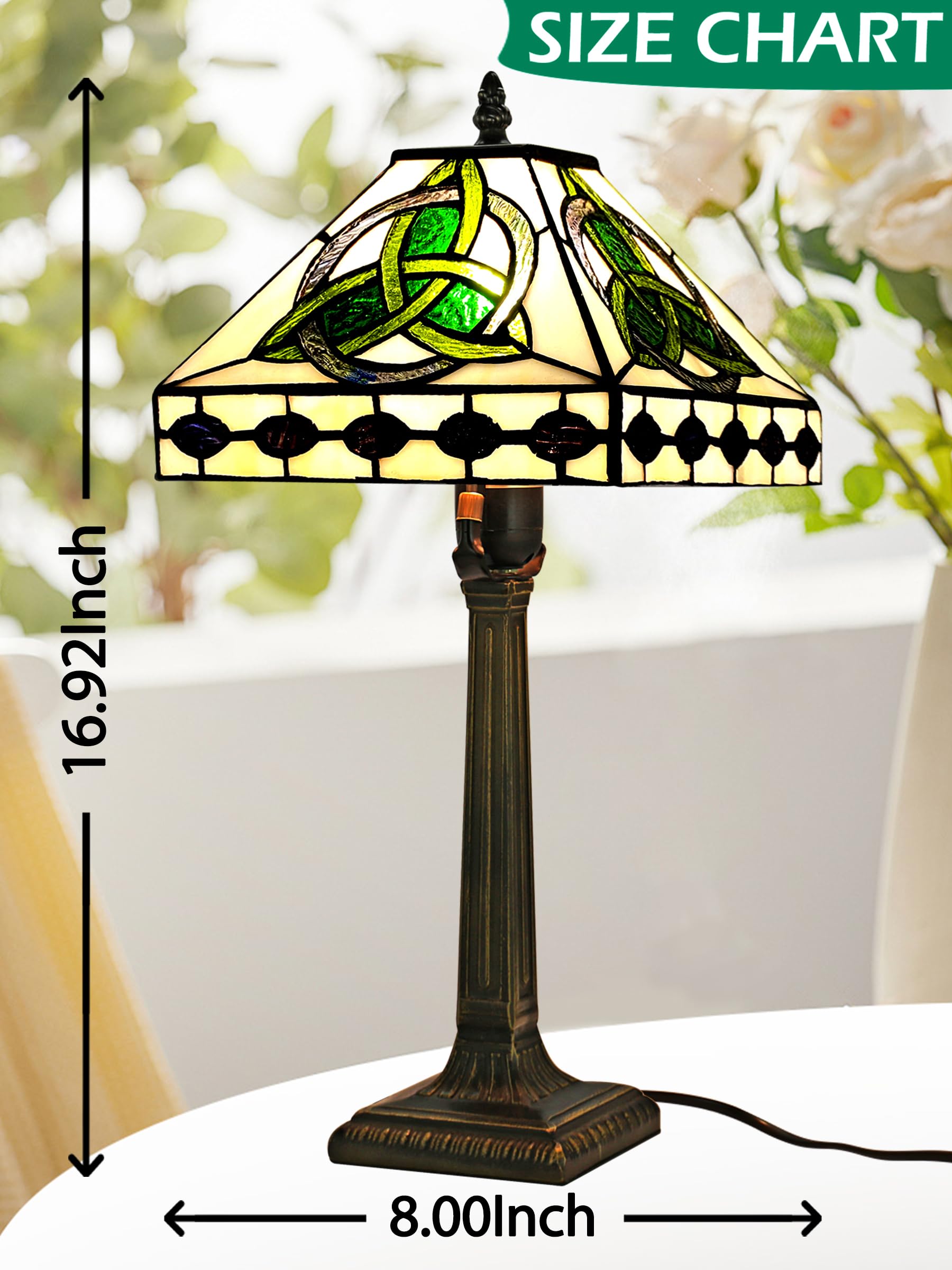 KY&BOSAM Tiffany Round Celtic Table Lamp - 18