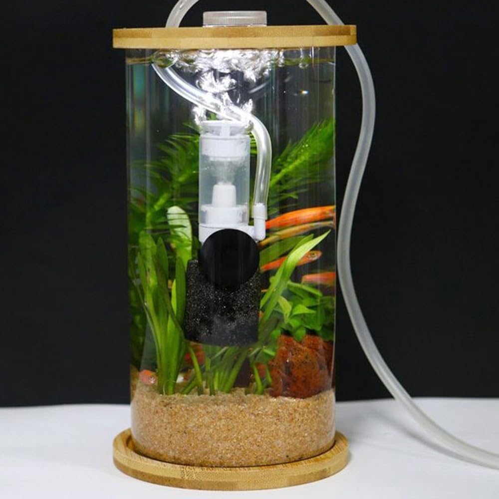 Mini Aquarium Sponge Filter with Air Pump - 0.5-10 Gallon Fish Tank Filtration & Oxygenation for Small Tanks