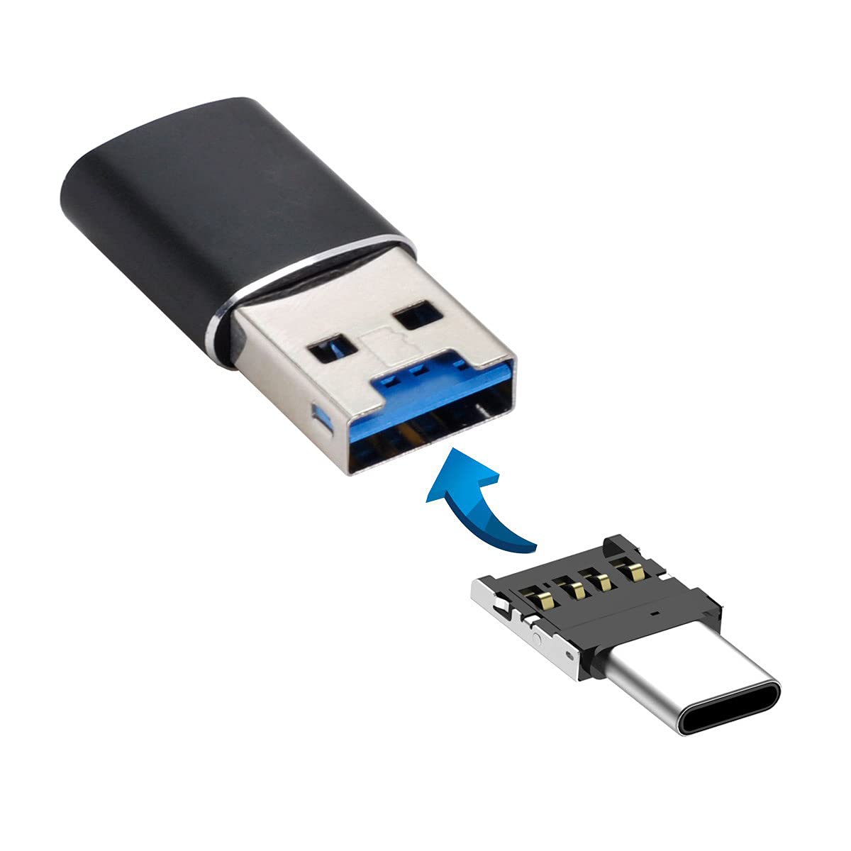Cablecc USB 3.0 to Micro SD/SDXC/TF Card Reader with USB-C OTG Adapter - High Speed Data Transfer for Smartphones, Tablets, Laptops & Cameras | Perfect for Travel, Photography & File Backup