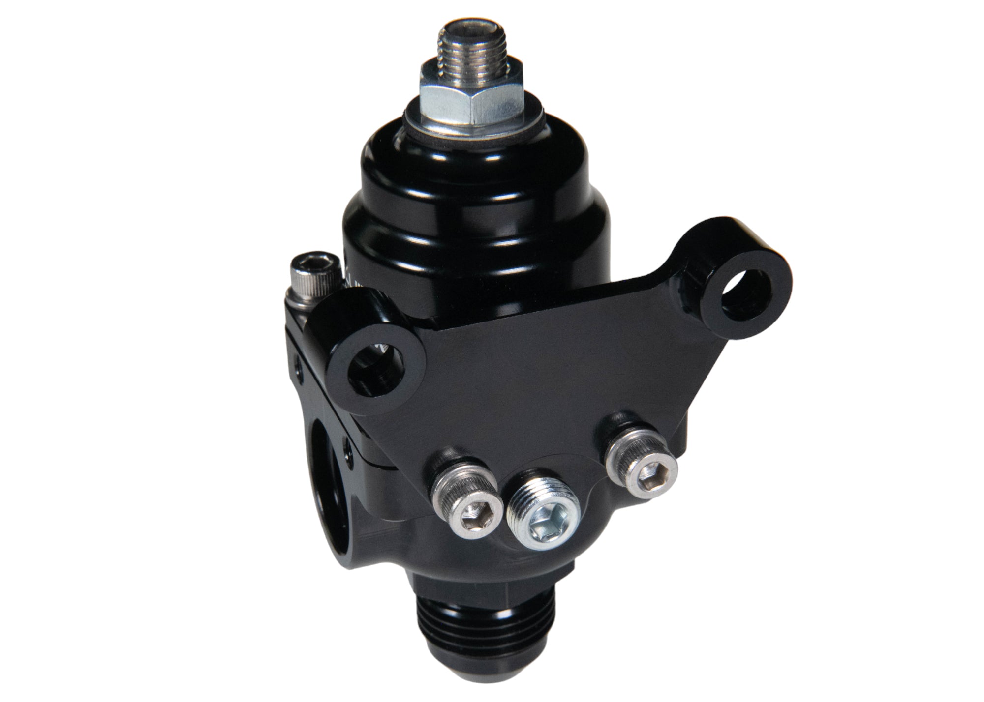 Fluidworks 1-10 GPM Fuel Pressure Regulator 35-70 PSI with 90 Degree Fittings - Ideal for Automotive Fuel Systems, Marine Engines & Industrial Applications