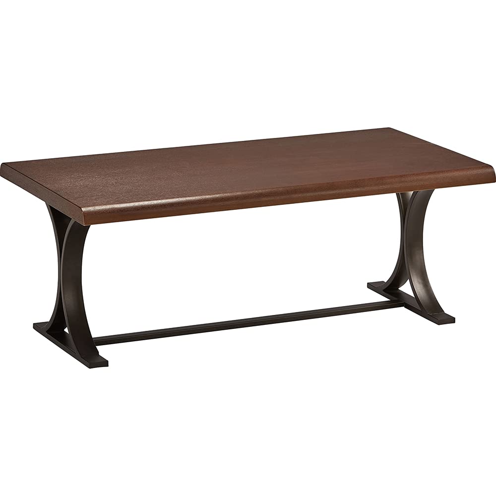 Modern MDF & Metal Coffee Table - Sonoma Oak Veneer for Living Room