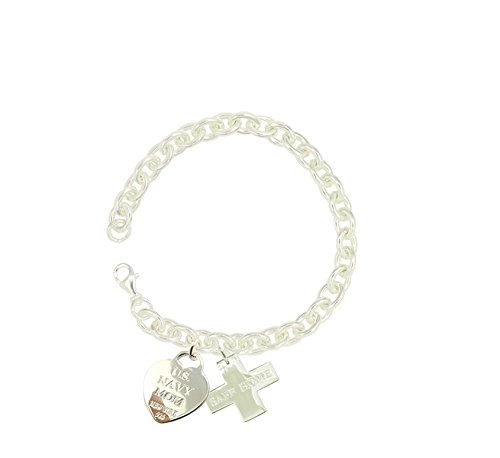 Sterling Silver Navy Mom Bracelet - Personalized Engraved Military Mom Gift for Navy Deployment - Perfect for Mother's Day, Birthday & Military Appreciation Gifts