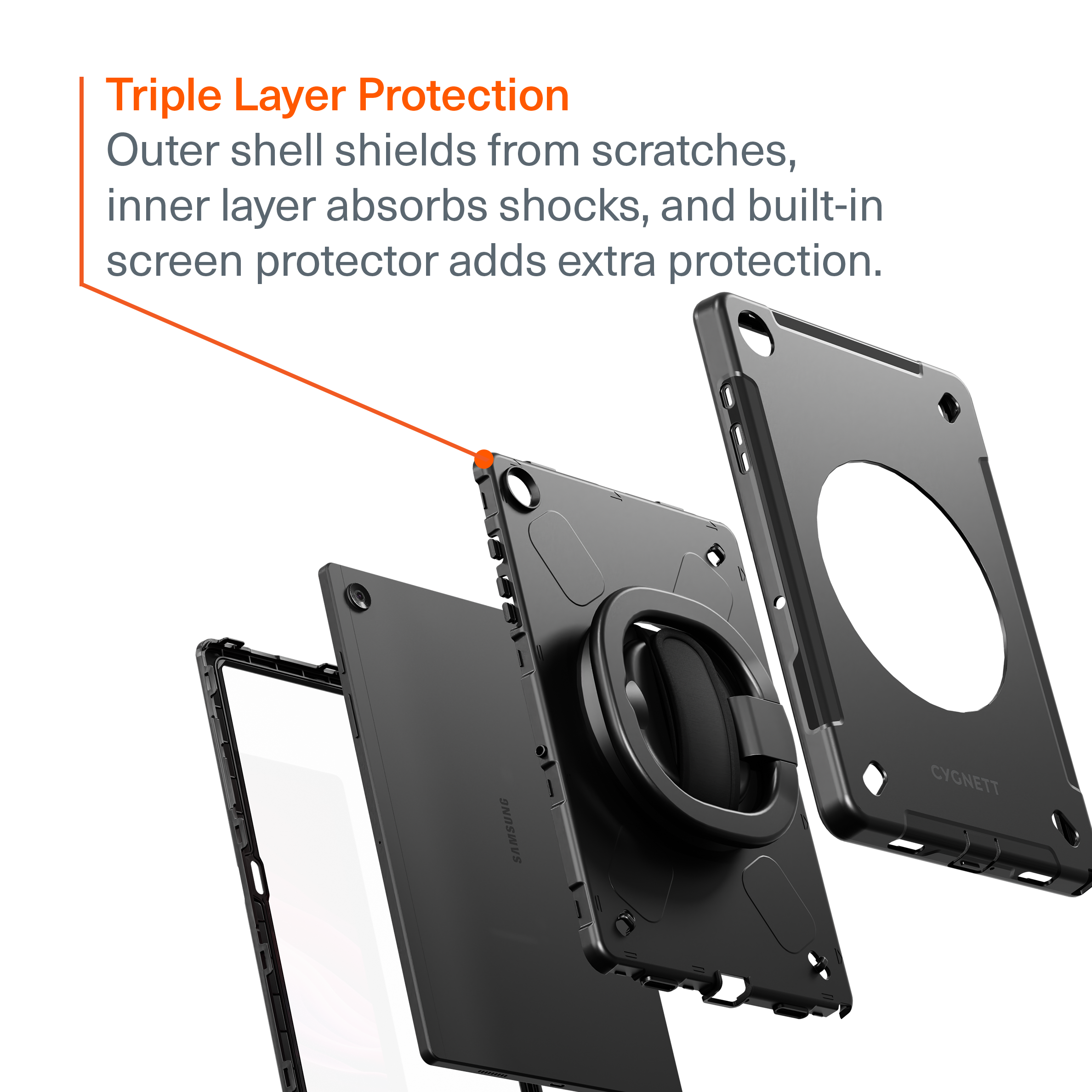Durable Shockproof Case for Samsung Galaxy Tab A9+ - Perfect for Travel, Work & Outdoor Protection