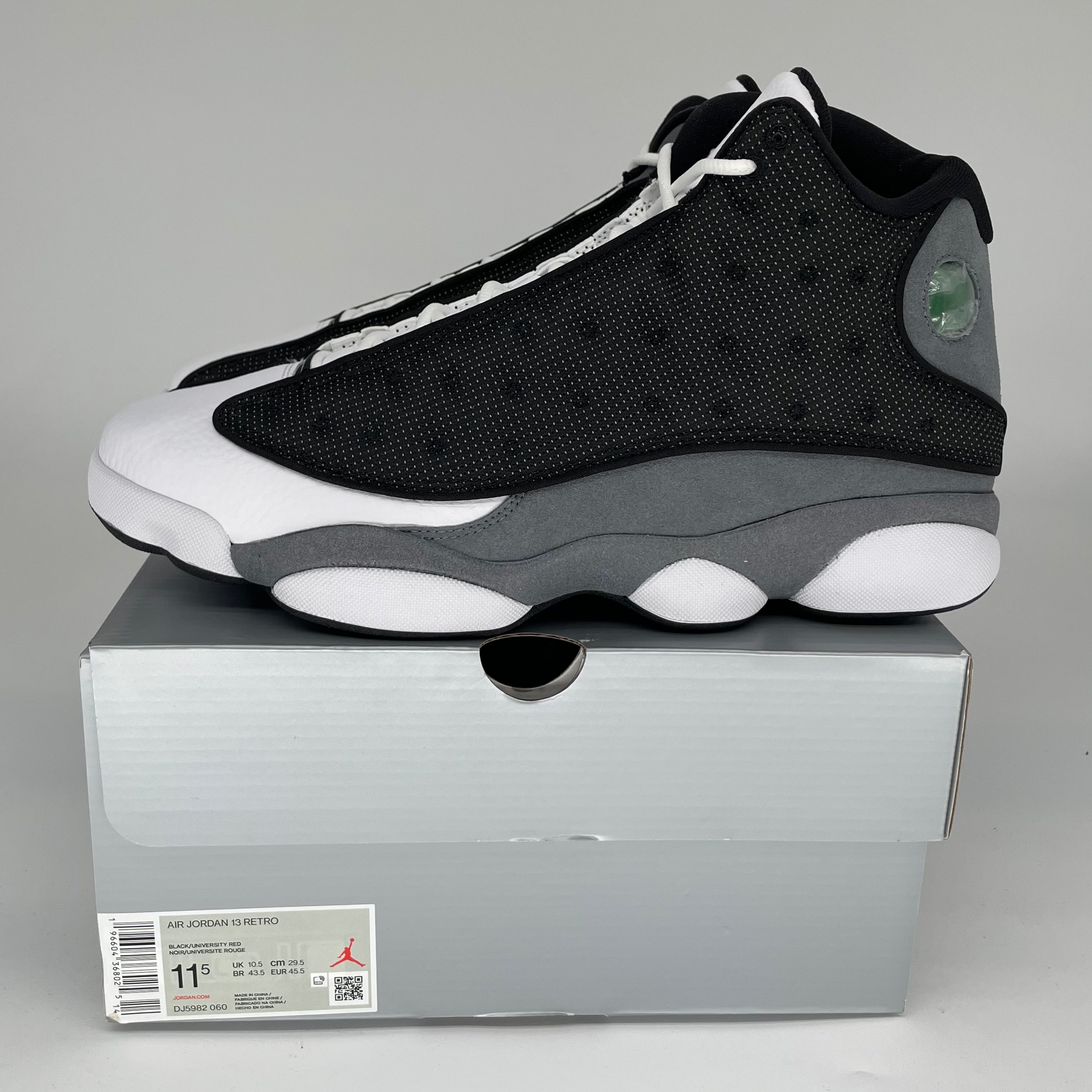 Original Air Jordan 13 Retro 'Black Flint' Men's Basketball Shoes Size 11.5 (DJ5982-060) - Perfect for Streetwear & Court Performance