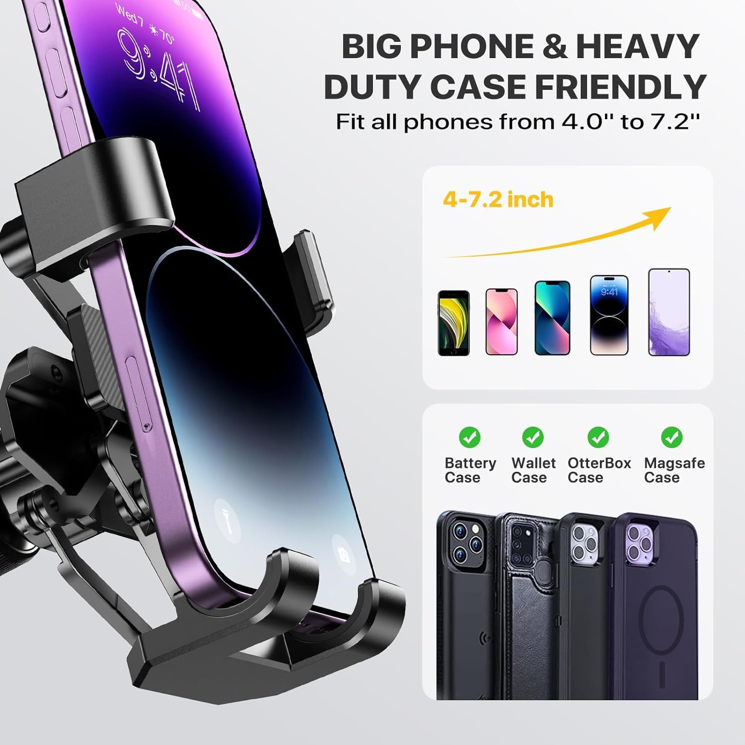 2025 Upgraded Miracase Universal Car Phone Holder - Double Steel Air Vent Clip with Gravity Lock for iPhone, Samsung, Google Pixel | Hands-Free Phone Mount for Safe Driving & Navigation