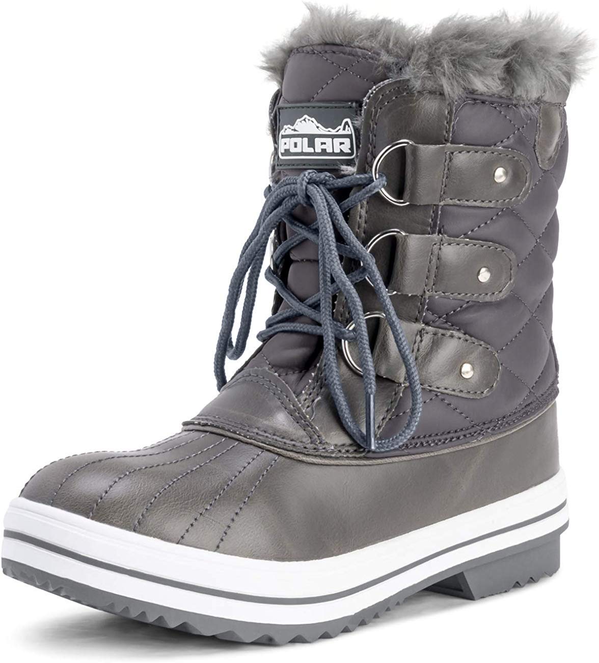Polar Products Women's Quilted Snow Boots - Waterproof Winter Boots for Snow & Rain - Warm & Comfortable for Outdoor Activities, Hiking, and Cold Weather