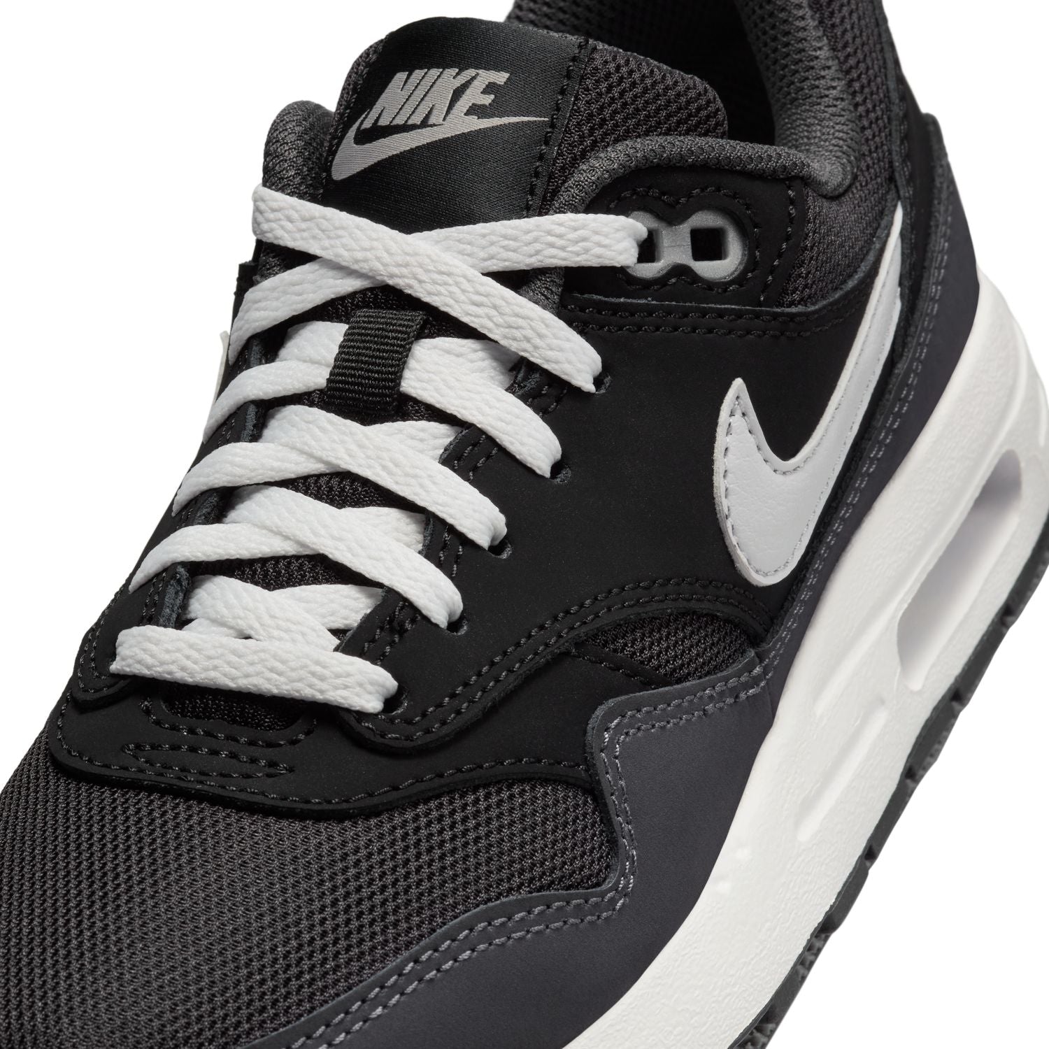 Nike Kids Air Max 1 'Black Anthracite' Running Shoes - Lightweight & Comfortable Sneakers for Boys and Girls - Perfect for School, Sports, and Everyday Wear