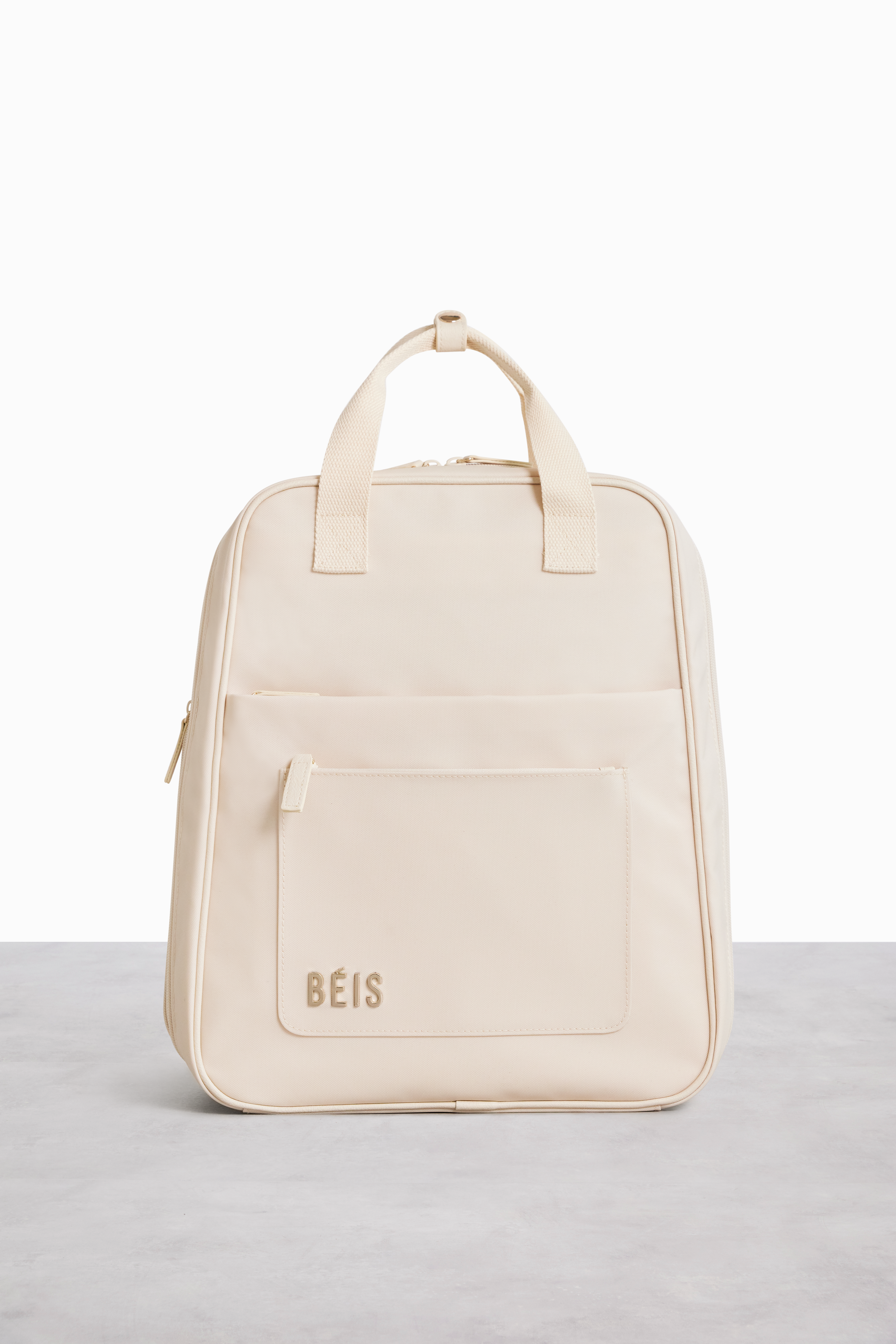 Expandable Beige Backpack for Travel, Hiking & Daily Use - Lightweight & Durable with Extra Storage Space