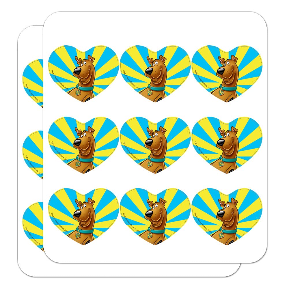 Scooby-Doo Heart Shaped Planner Stickers - Cute Cartoon Character Scrapbook Decals for Bullet Journal, DIY Crafts, School Supplies & Gift Wrapping