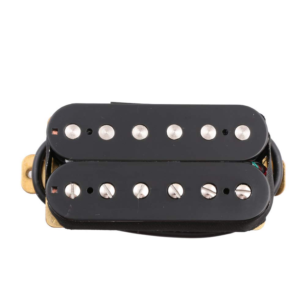 LYWS Alnico 2 Humbucker Pickup for Electric Guitar - Double Coil Bridge Pickup (Black) - Perfect for Rock, Blues & Metal Music Performance