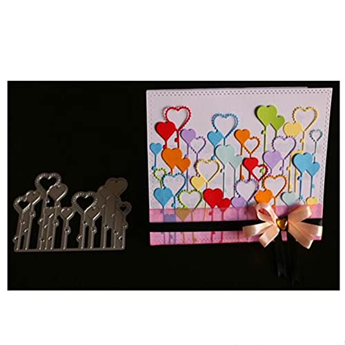 Heart Love Balloons Metal Paper Cutting Dies - DIY Scrapbooking Stencils for Photo Albums, Greeting Cards & Craft Projects - Perfect for Valentine's Day, Wedding Invitations & Home Decor