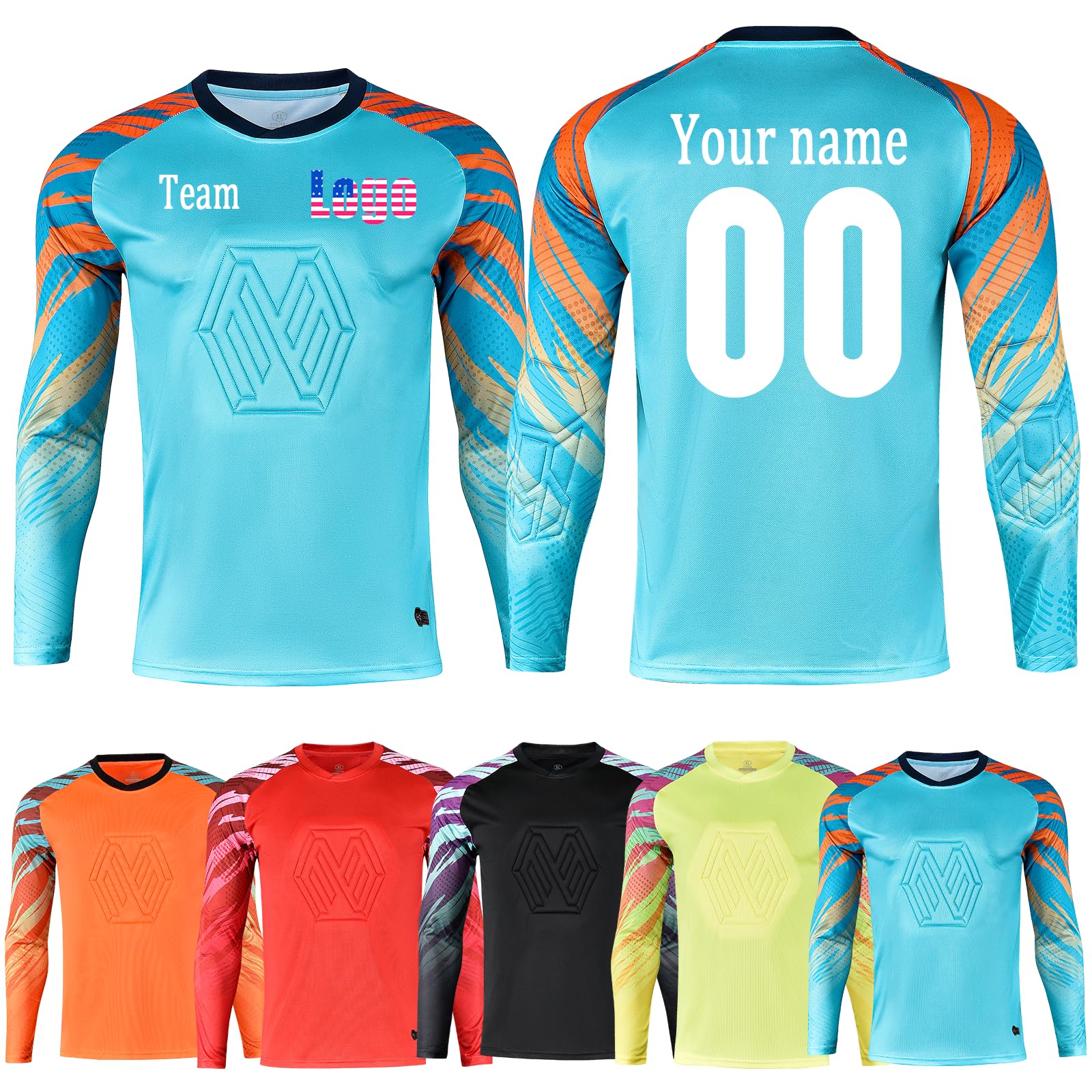 Custom Soccer Goalie Jersey - Personalized Padded Goalkeeper Shirt for Kids & Adults | Breathable & Durable | Perfect for Training, Matches & Tournaments