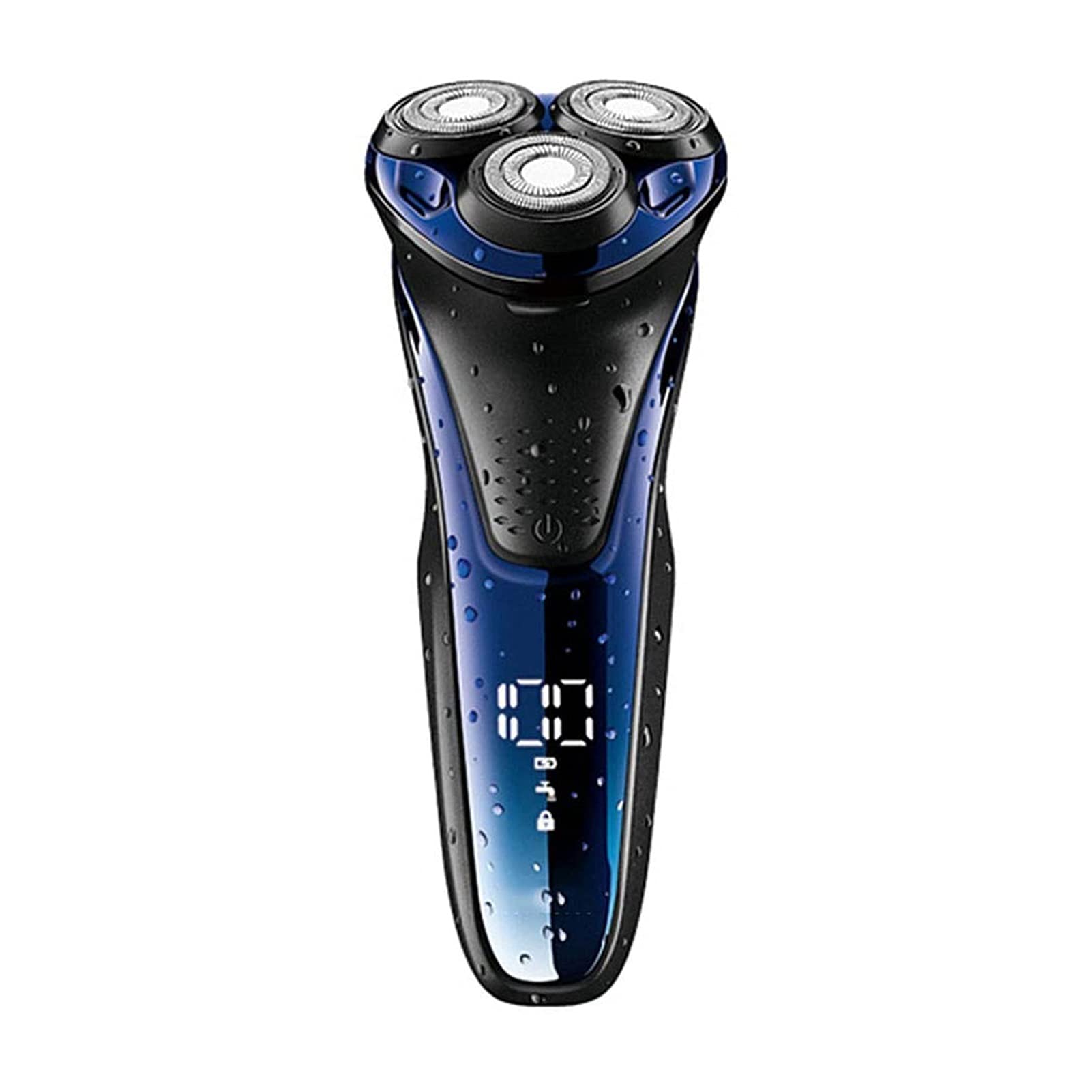 Best Electric Shaver for Men - Wet & Dry Waterproof Cordless Rotary Razor with Pop-Up Trimmer | Rechargeable Men's Shaver for Smooth Shaving at Home & Travel (Blue) | Perfect for Daily Grooming & Business Trips
